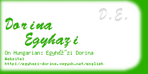 dorina egyhazi business card